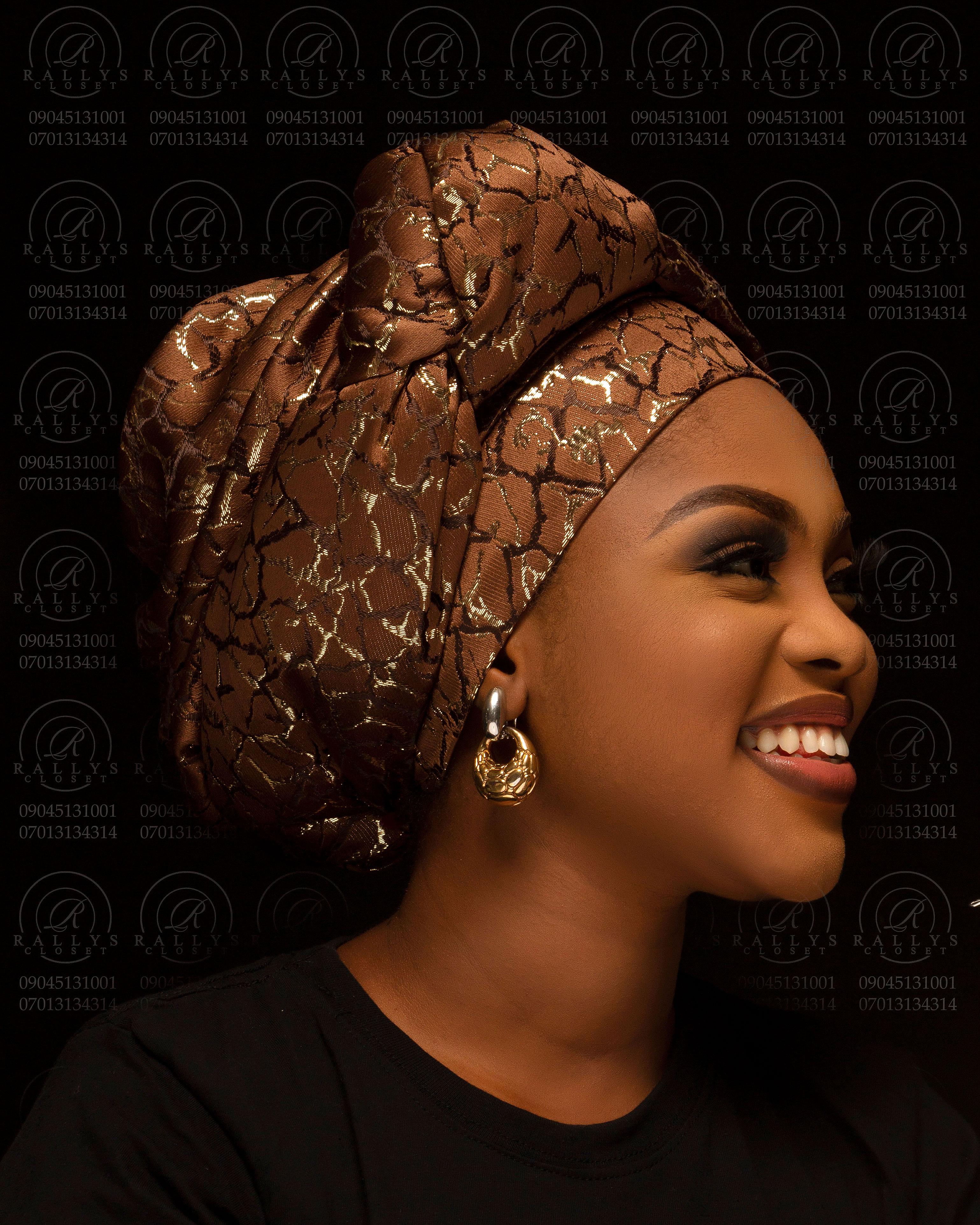 Moremi Single Knot Pre-Tied Damask Gele Image