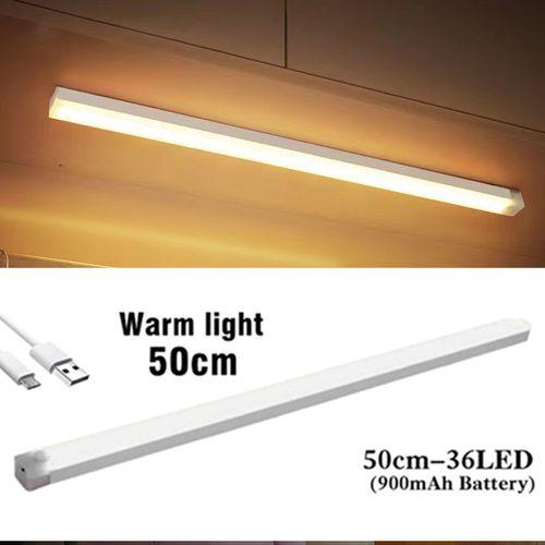 Motion sensor rechargeable LED light - 50cm with magnetic sticky pad for easy installation on any wall surface Image