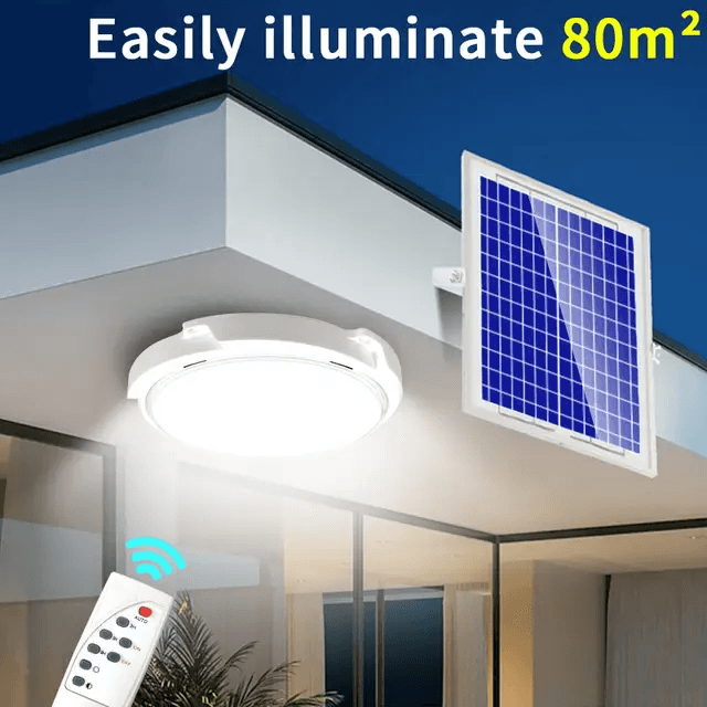 Solar LED Ceiling Light with Remote Control Image