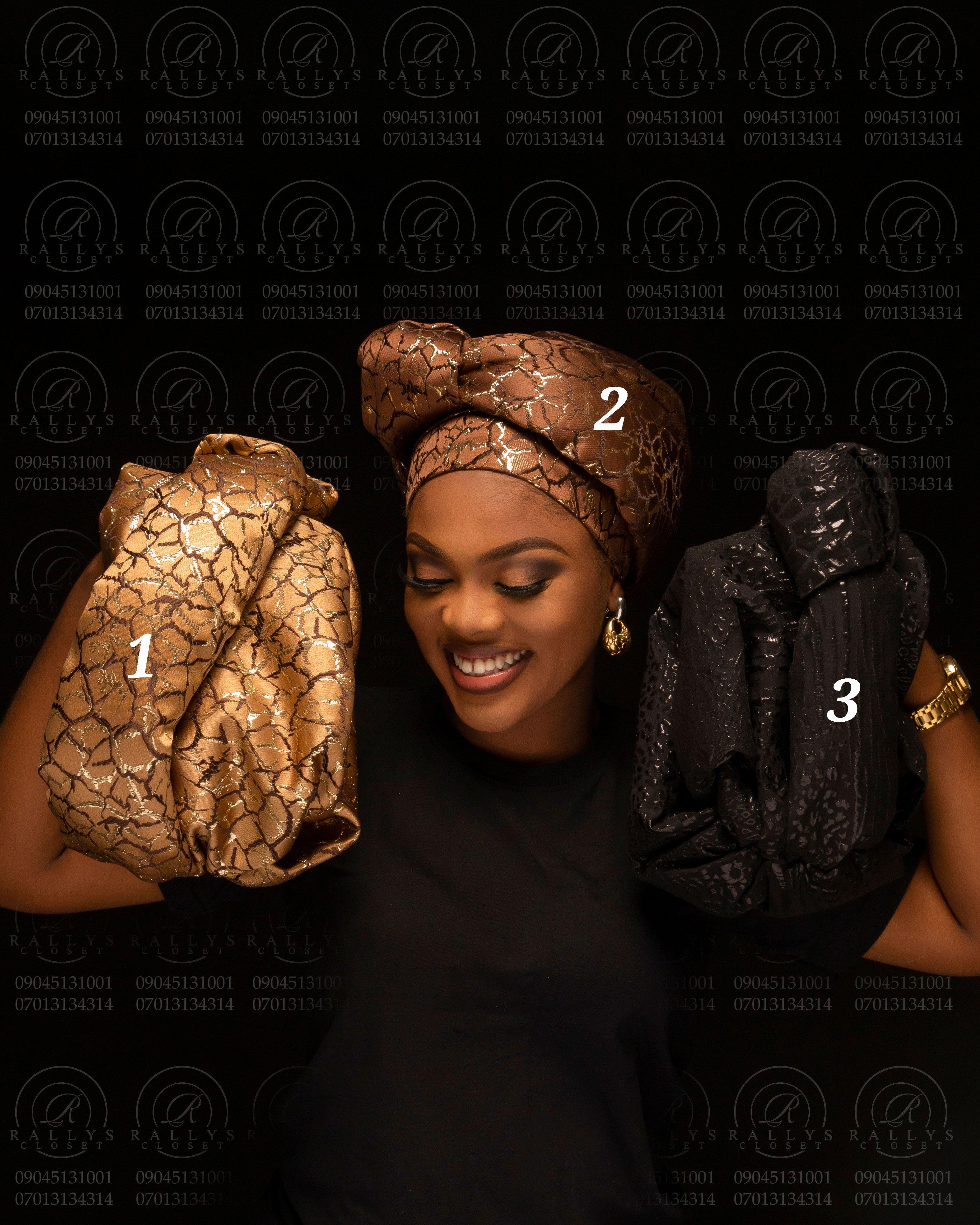 Moremi Single Knot Pre-Tied Damask Gele Image
