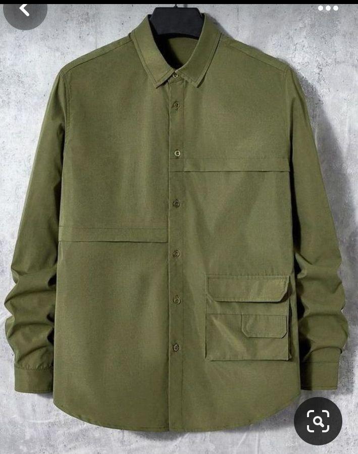 Button-Down Shirt with Cargo Pocket Image