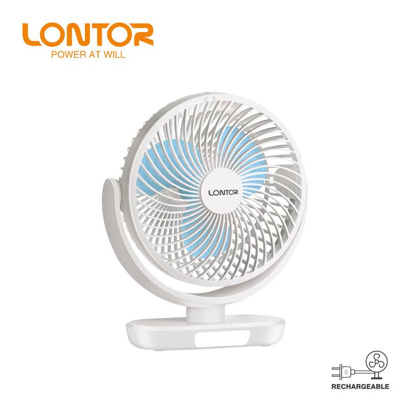 6" Lontor 120° auto rotating fan with led CTL-MF027-6 Image