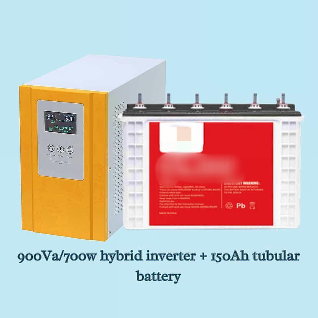 1000VA/700W solar inverter + 220Ah tubular  battery Image