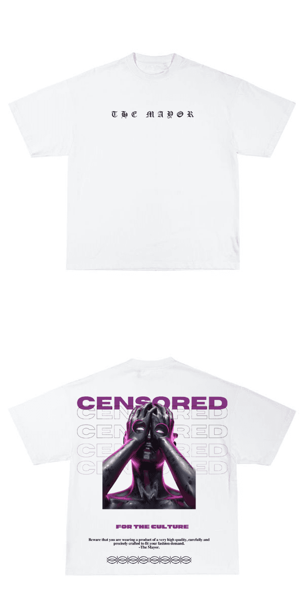 Censored Graphic Tees(White) Image